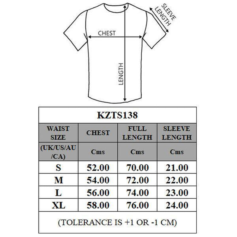 Kruze Mens T Shirts Cotton Short Sleeve T-Shirt Tee Crew Neck Regular Plain Top