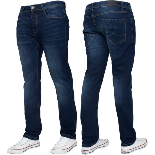 Kruze Mens Jeans Skinny Stretch Slim Fit Flex Denim Trouser Pants UK Waist Sizes