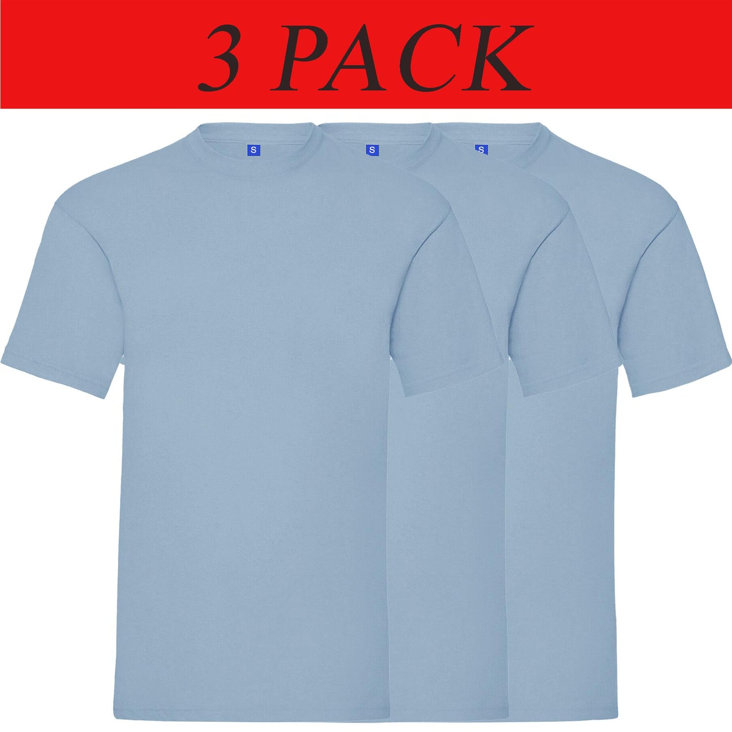 Kruze Mens T Shirts Cotton Short Sleeve T-Shirt Tee Crew Neck Regular Plain Top