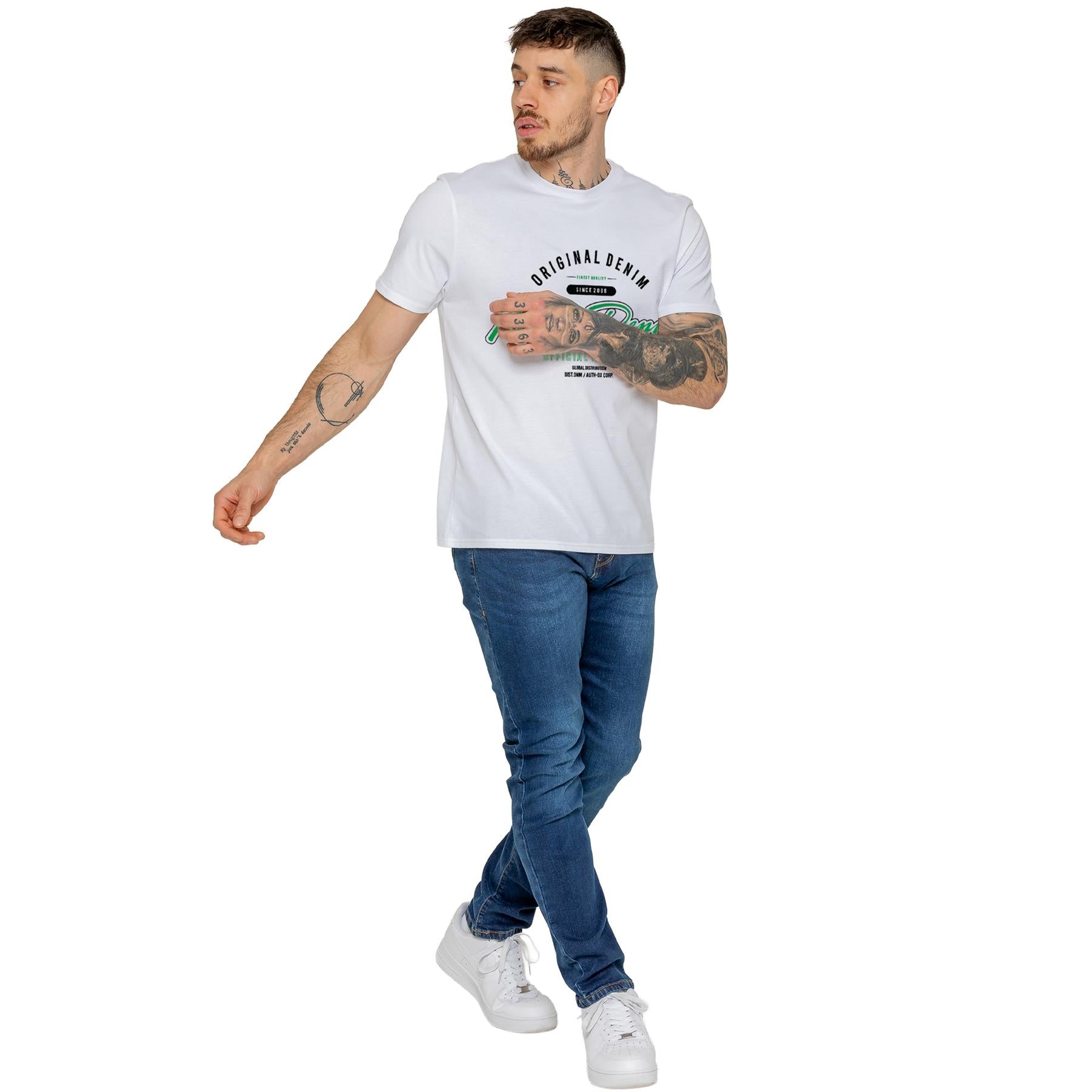 Kruze Mens T Shirts Cotton Short Sleeve T-Shirt Tee Crew Neck Regular Plain Top