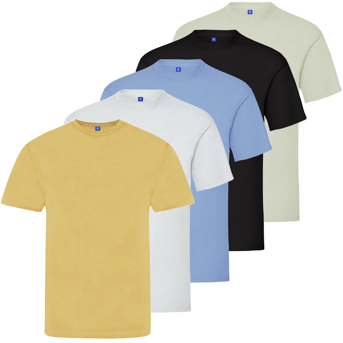 Kruze Mens T Shirts Cotton Short Sleeve T-Shirt Tee Crew Neck Regular Plain Top