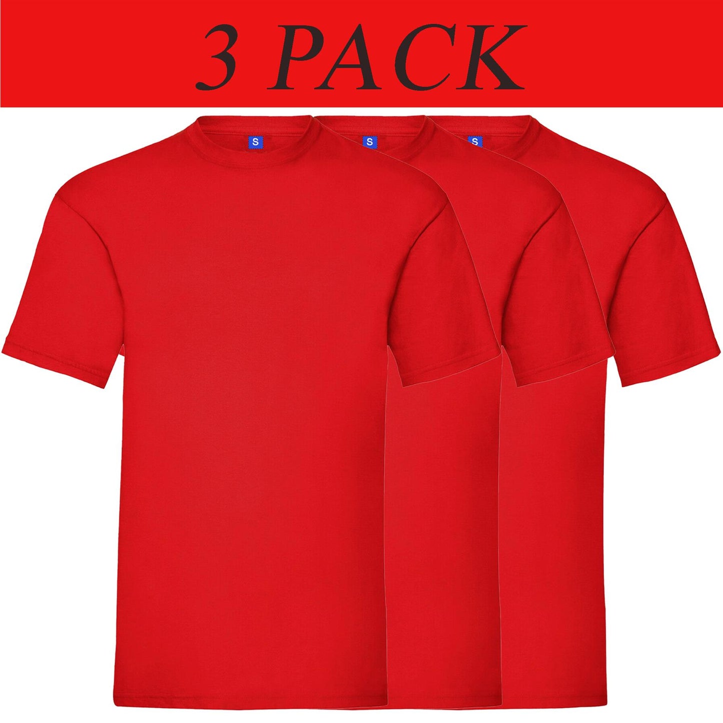 Kruze Mens T Shirts Cotton Short Sleeve T-Shirt Tee Crew Neck Regular Plain Top