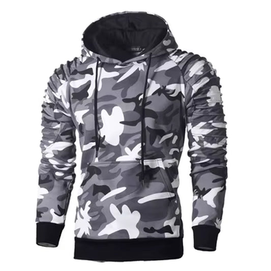 Hooded Mens Casual Camouflage Windbreaker Sweatshirt Coats Mens Streetwear Hip Hop Hoodies Sportswear Tracksuits Clothing