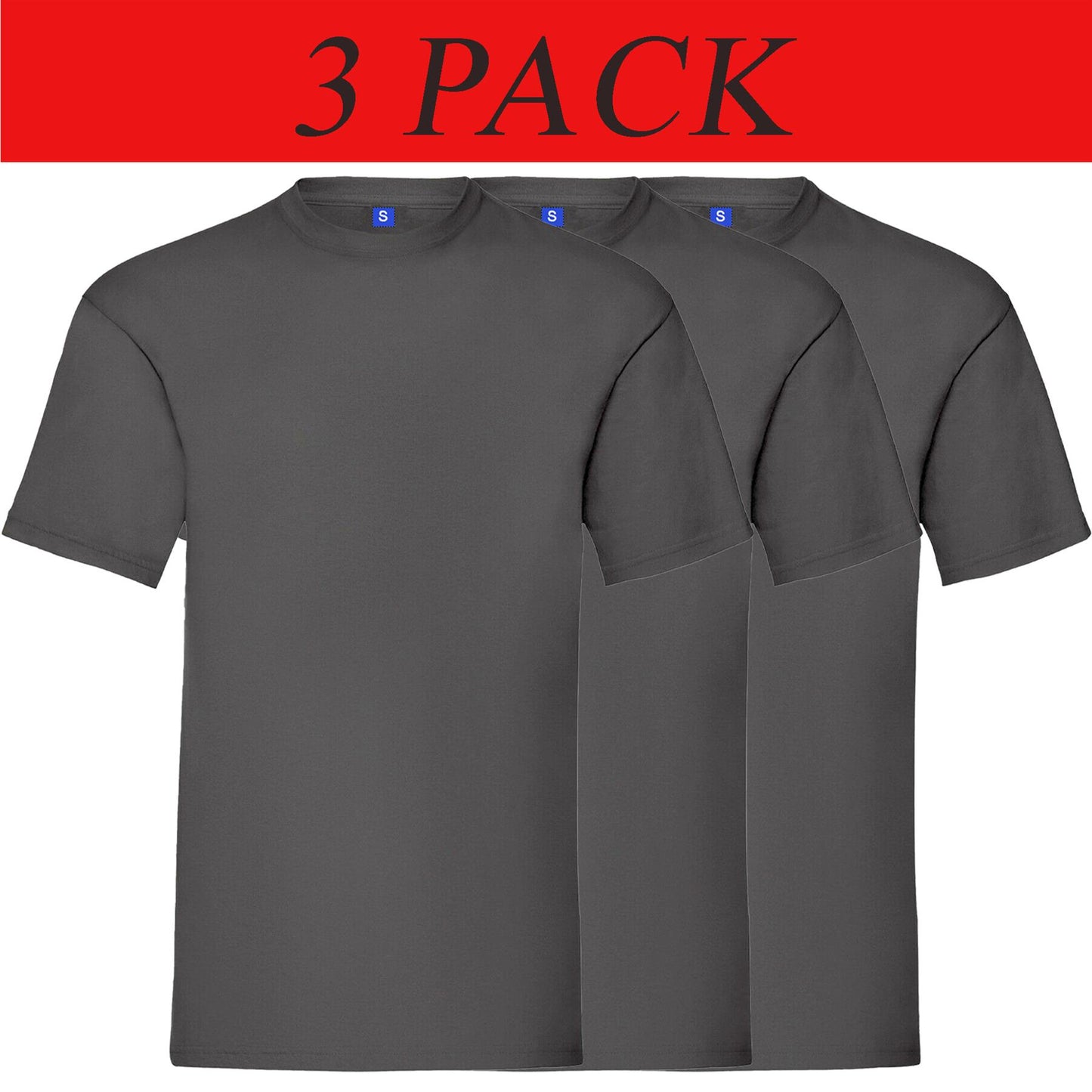 Kruze Mens T Shirts Cotton Short Sleeve T-Shirt Tee Crew Neck Regular Plain Top