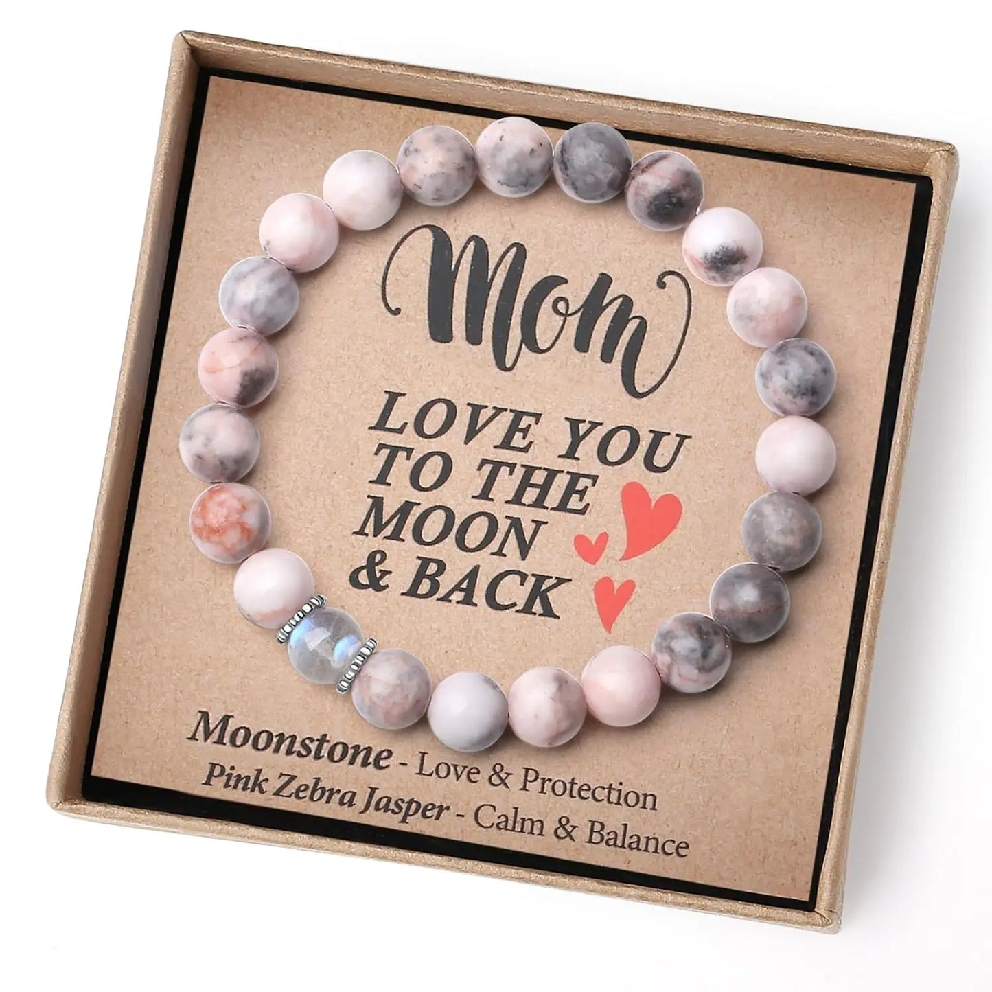 Elegant Moonstone Bracelet - Thoughtful Birthday and Holiday Gifts for Mom from Daughter or Son