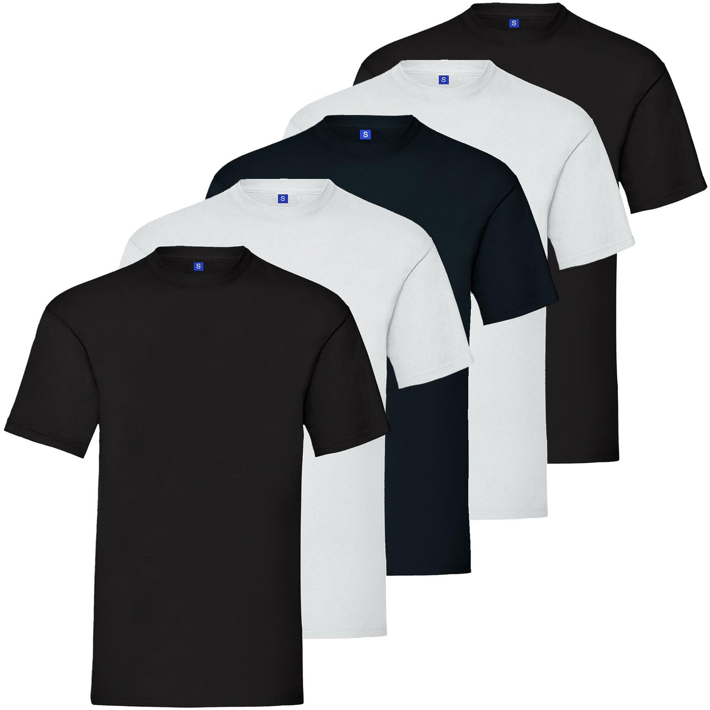 Kruze Mens T Shirts Cotton Short Sleeve T-Shirt Tee Crew Neck Regular Plain Top