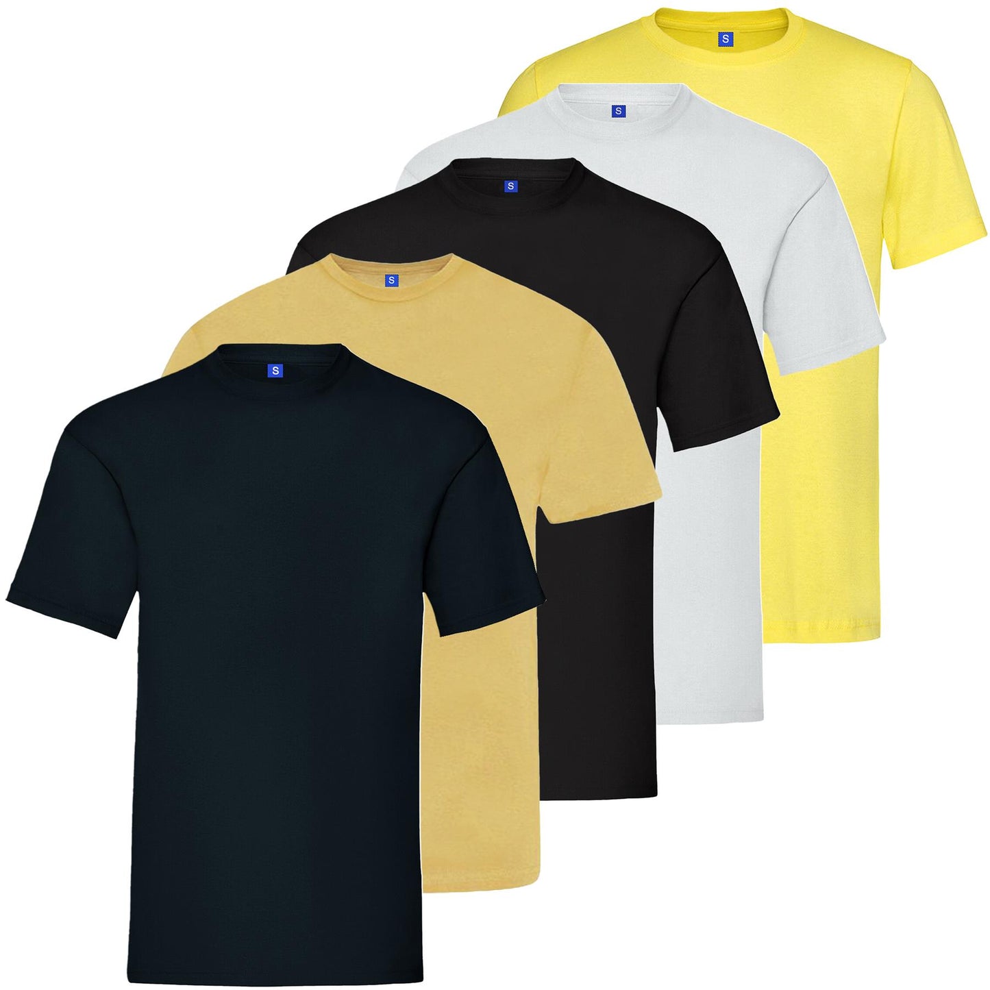 Kruze Mens T Shirts Cotton Short Sleeve T-Shirt Tee Crew Neck Regular Plain Top