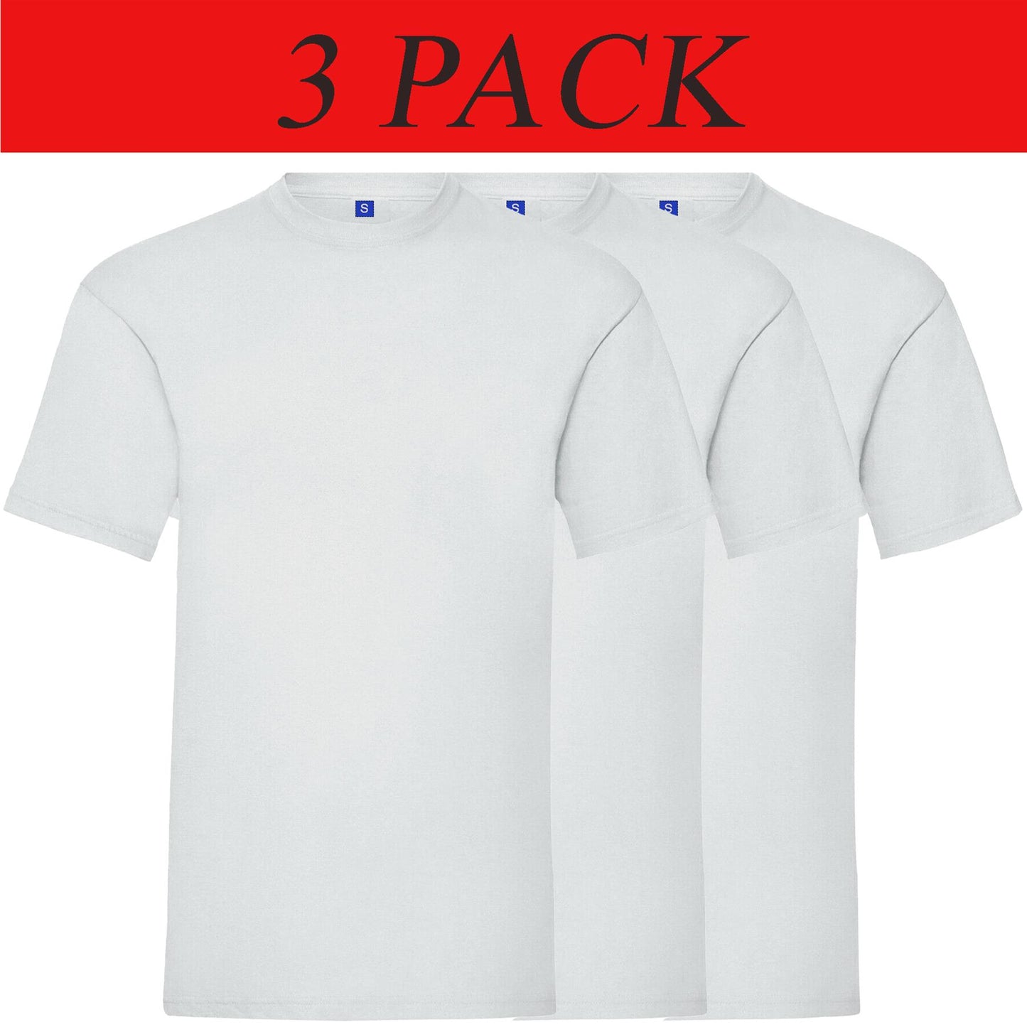 Kruze Mens T Shirts Cotton Short Sleeve T-Shirt Tee Crew Neck Regular Plain Top