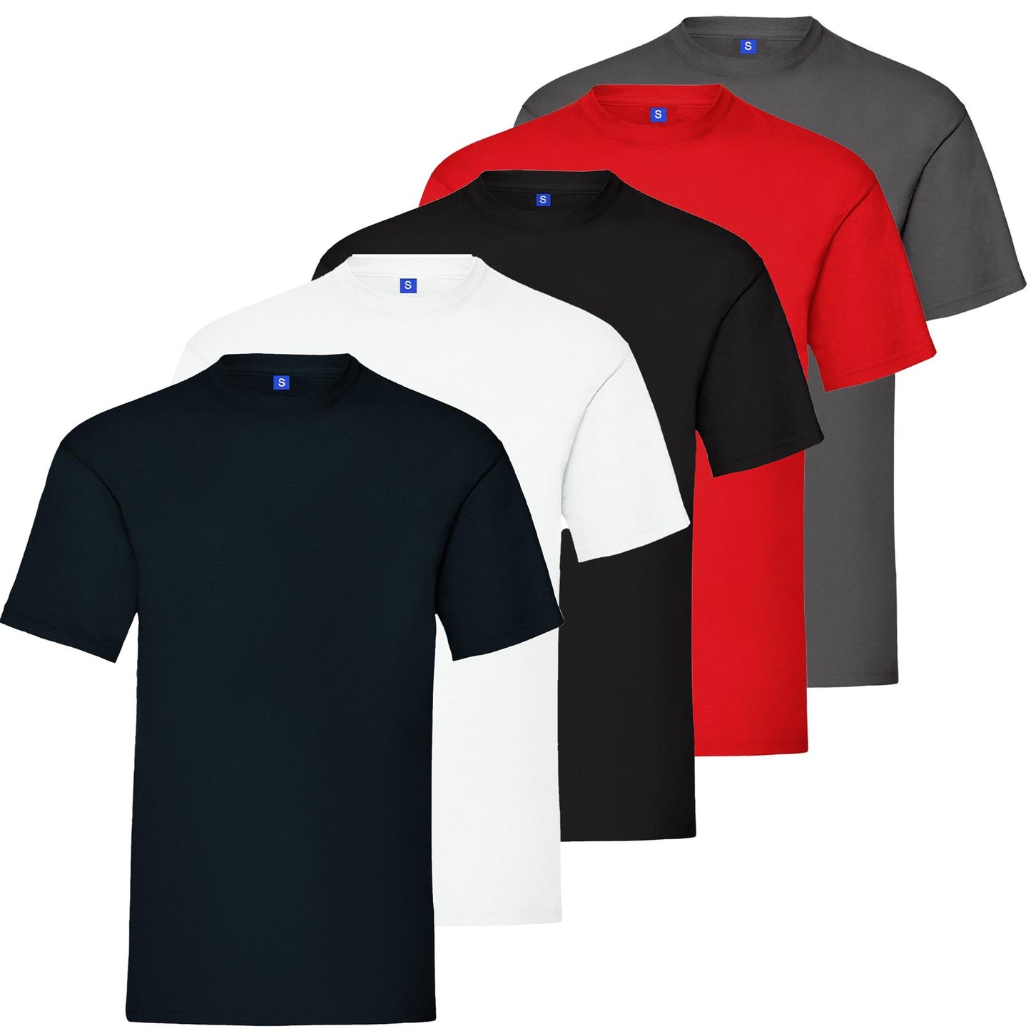 Kruze Mens T Shirts Cotton Short Sleeve T-Shirt Tee Crew Neck Regular Plain Top