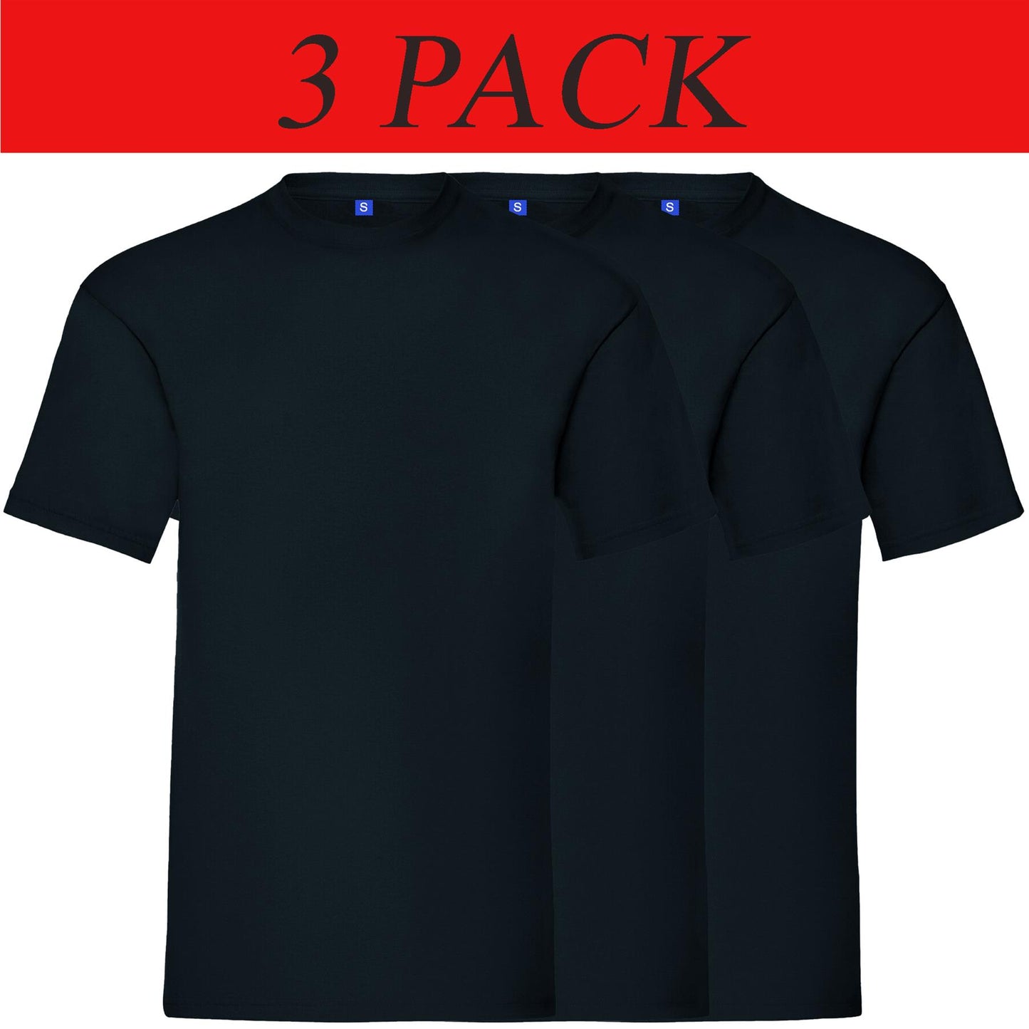 Kruze Mens T Shirts Cotton Short Sleeve T-Shirt Tee Crew Neck Regular Plain Top