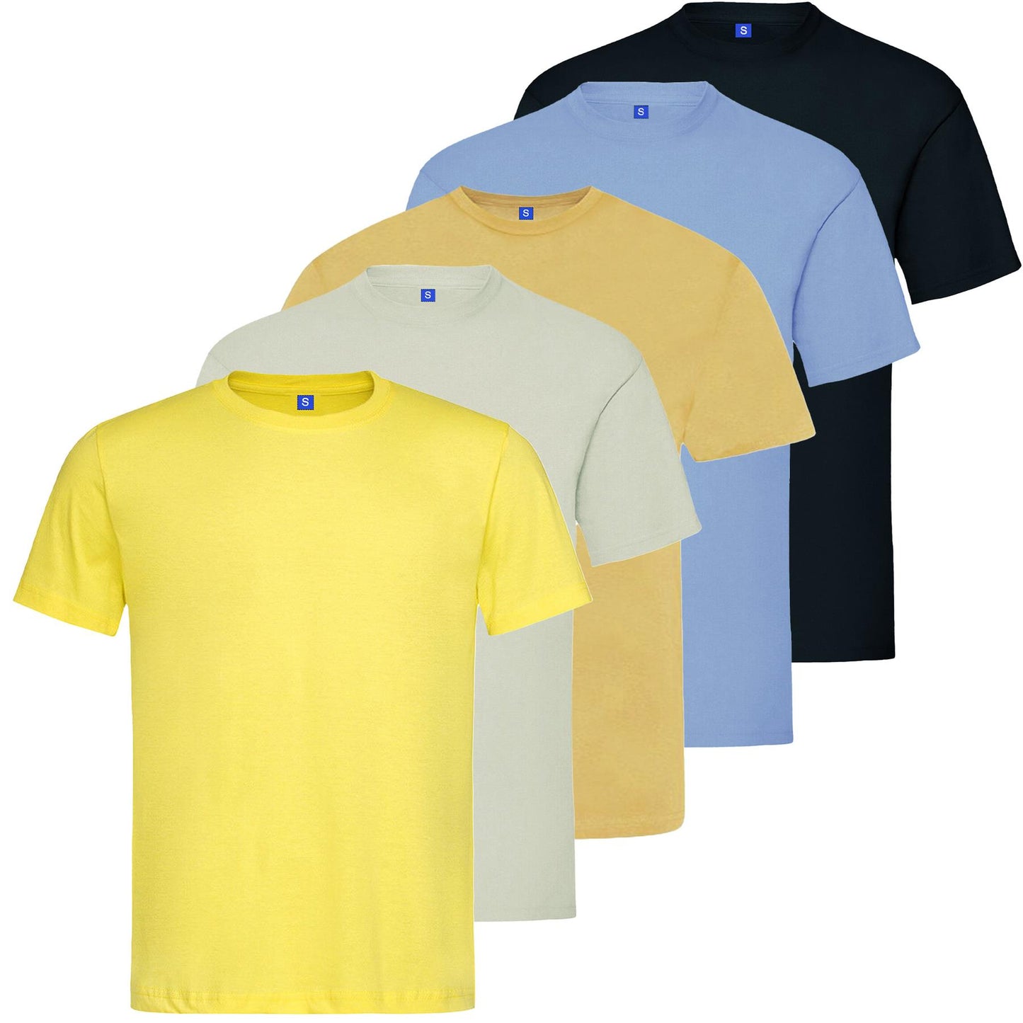 Kruze Mens T Shirts Cotton Short Sleeve T-Shirt Tee Crew Neck Regular Plain Top